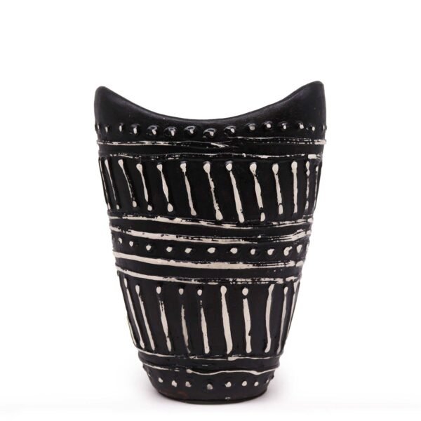 Terracotta Vase – Swirl, Chocolate