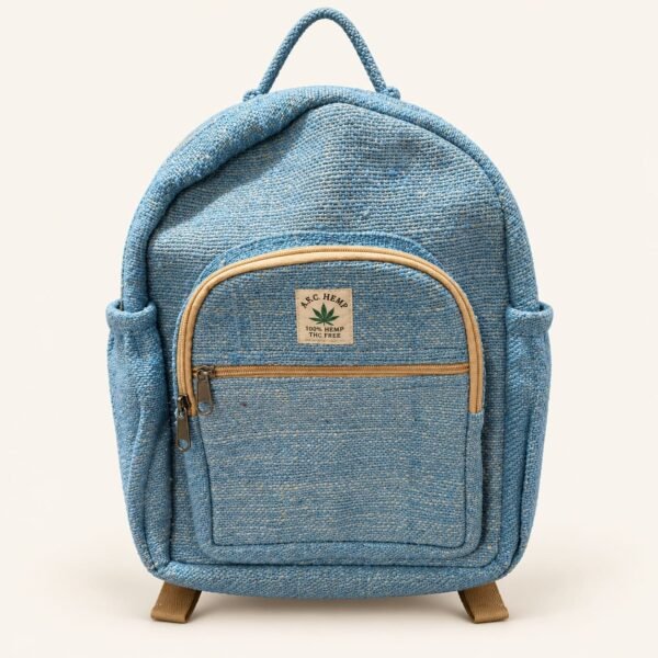 Sky blue hemp backpack