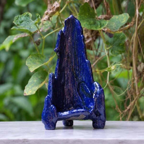 Sculptural Ceramic Object – Deep Blue Glaze